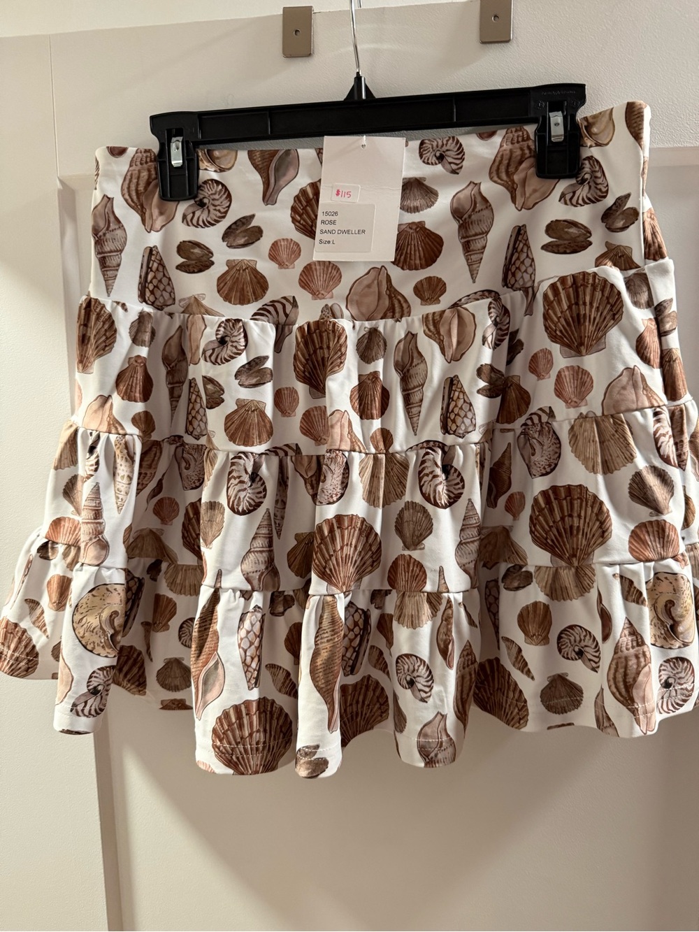 NWT Smith & Quinn Rose Skort Sand Dweller Seashell Print L